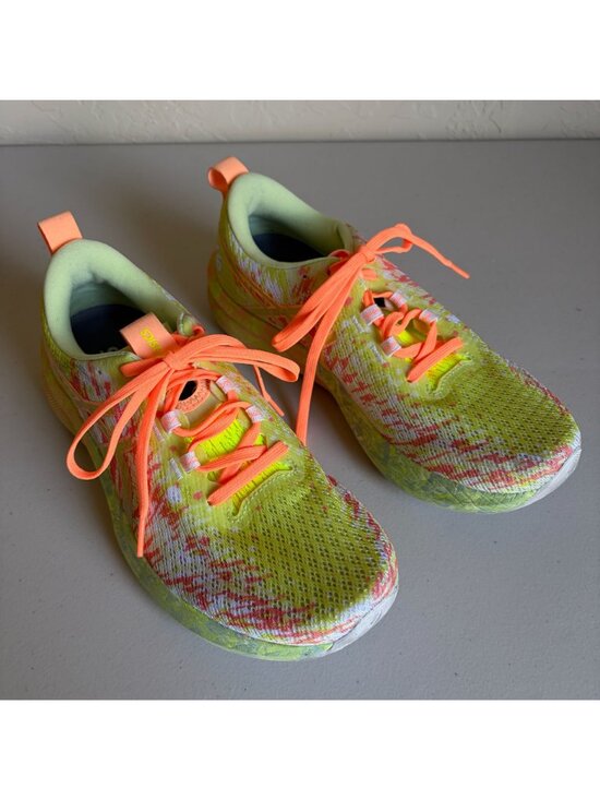 ASICS Noosa Tri 16 Running Shoes Safety Yellow Cool Matcha Orange Laces Men\'s US main image 9